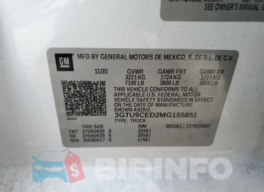 3GTU9CED2MG155851 Photo# 12