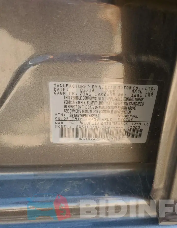 3N1AB7AP5JY320511 Photo# 12