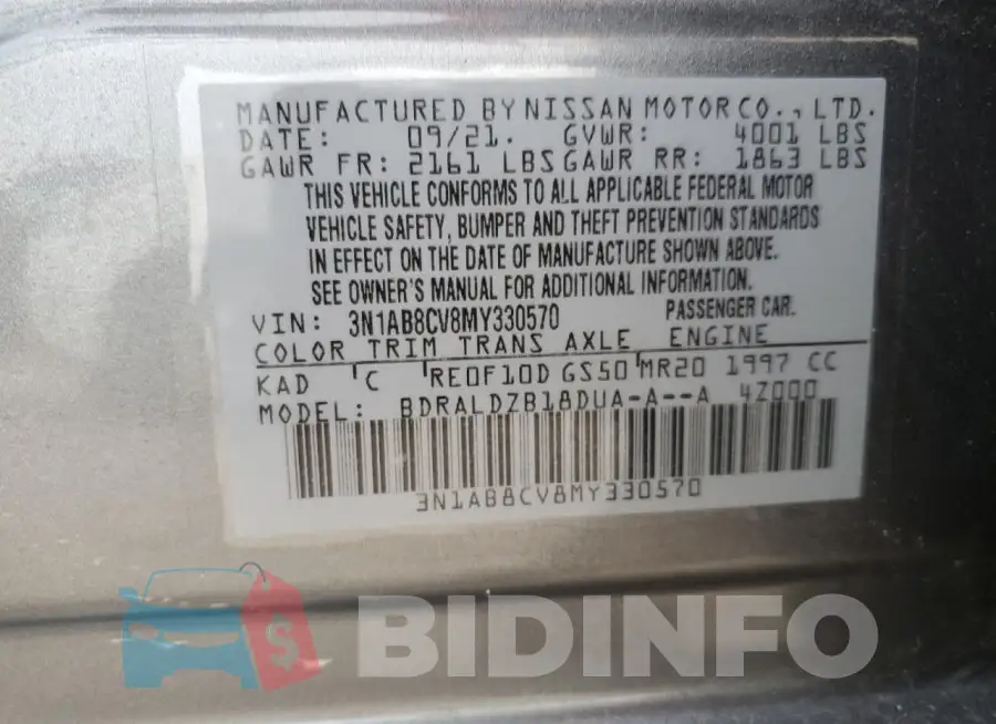 3N1AB8CV8MY330570 Photo# 12