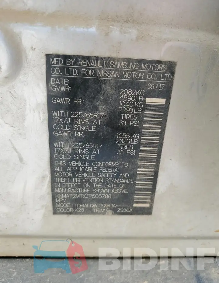 KNMAT2MTXJP505788 Photo# 12