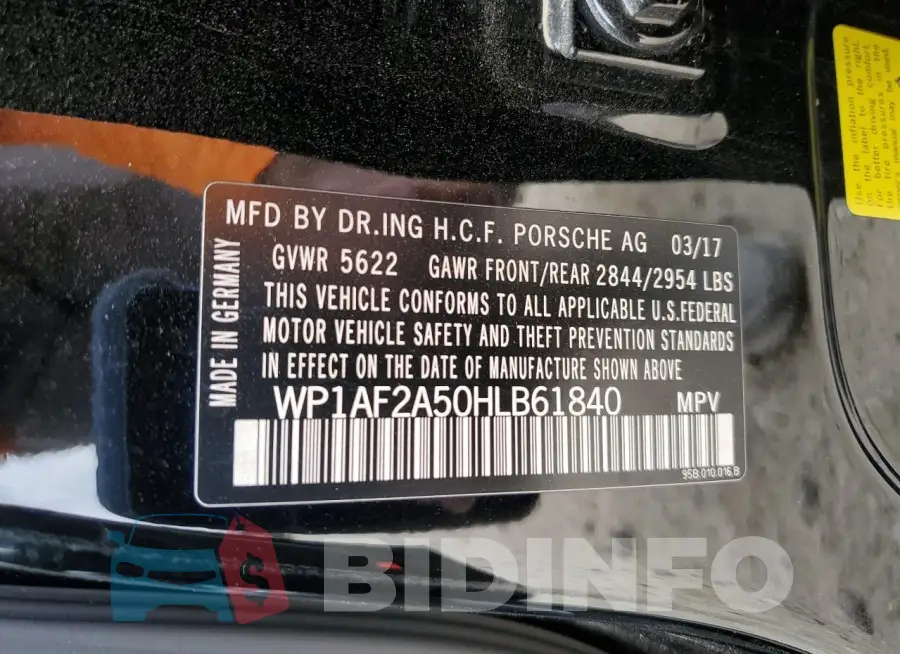 WP1AF2A50HLB61840 Photo# 12