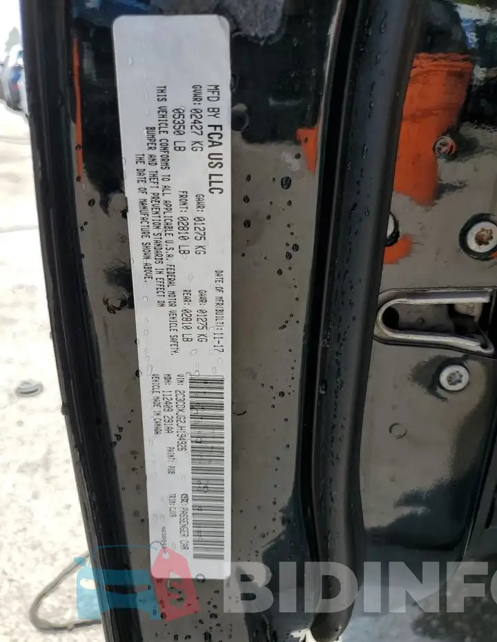 2C3CDXJG2JH194926 Photo# 12