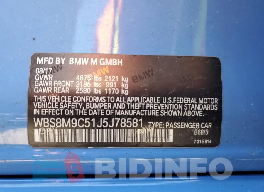 WBS8M9C51J5J78581 Photo# 12