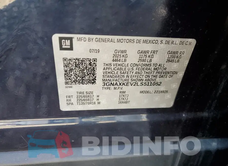 3GNAXKEV2LS511052 Photo# 13