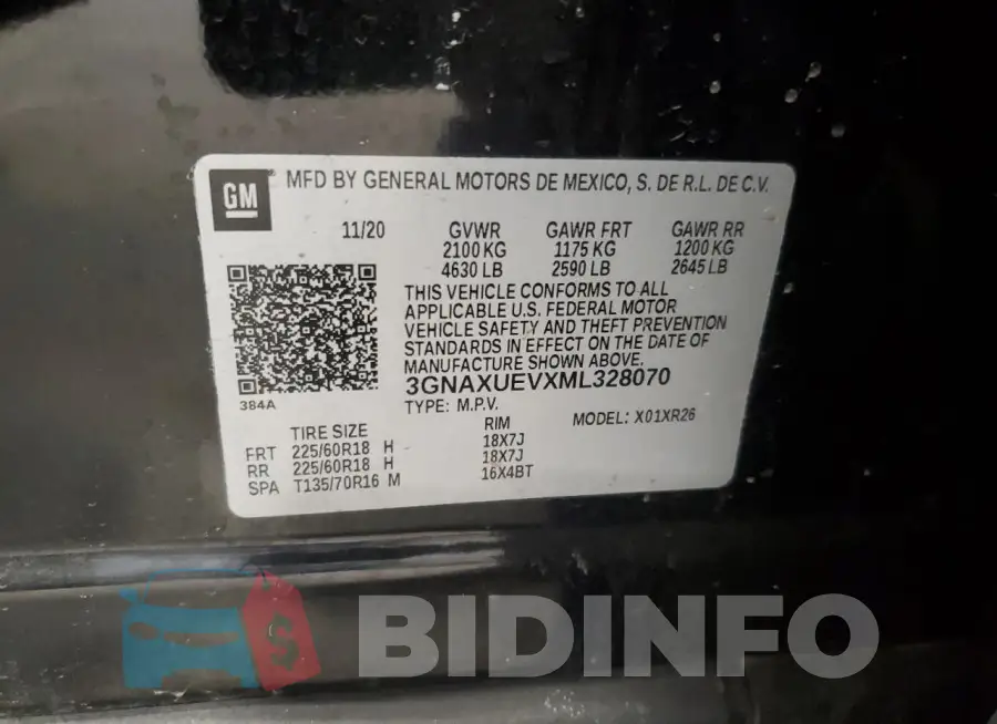 3GNAXUEVXML328070 Photo# 12