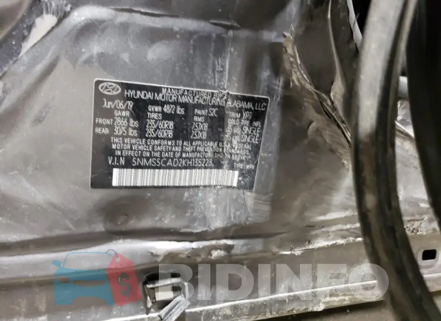 5NMS5CAD2KH135223 Photo# 13
