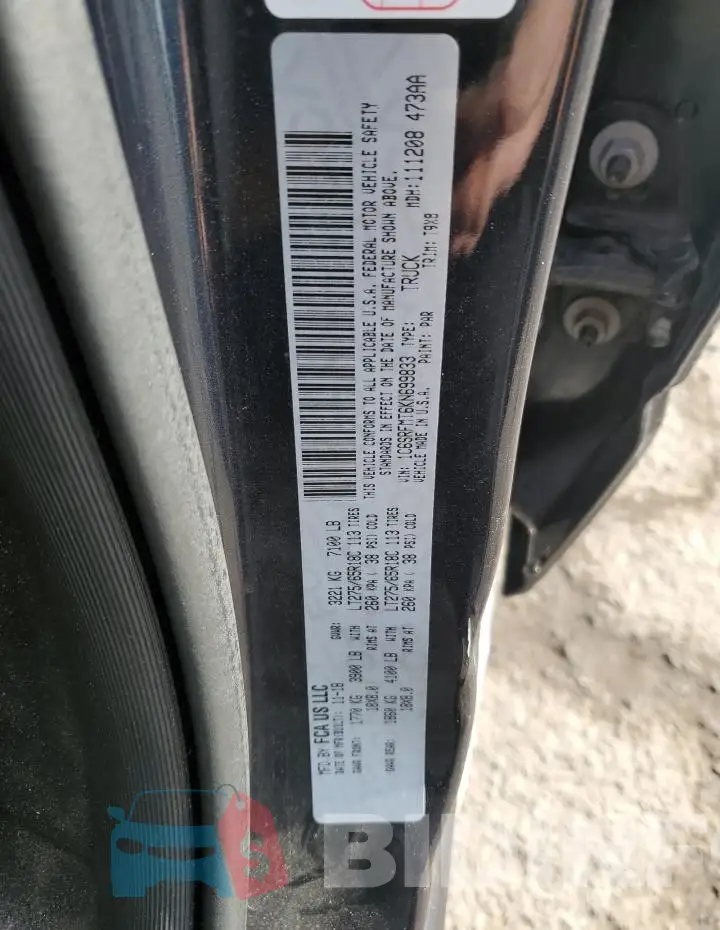 1C6SRFMT6KN699833 Photo# 12