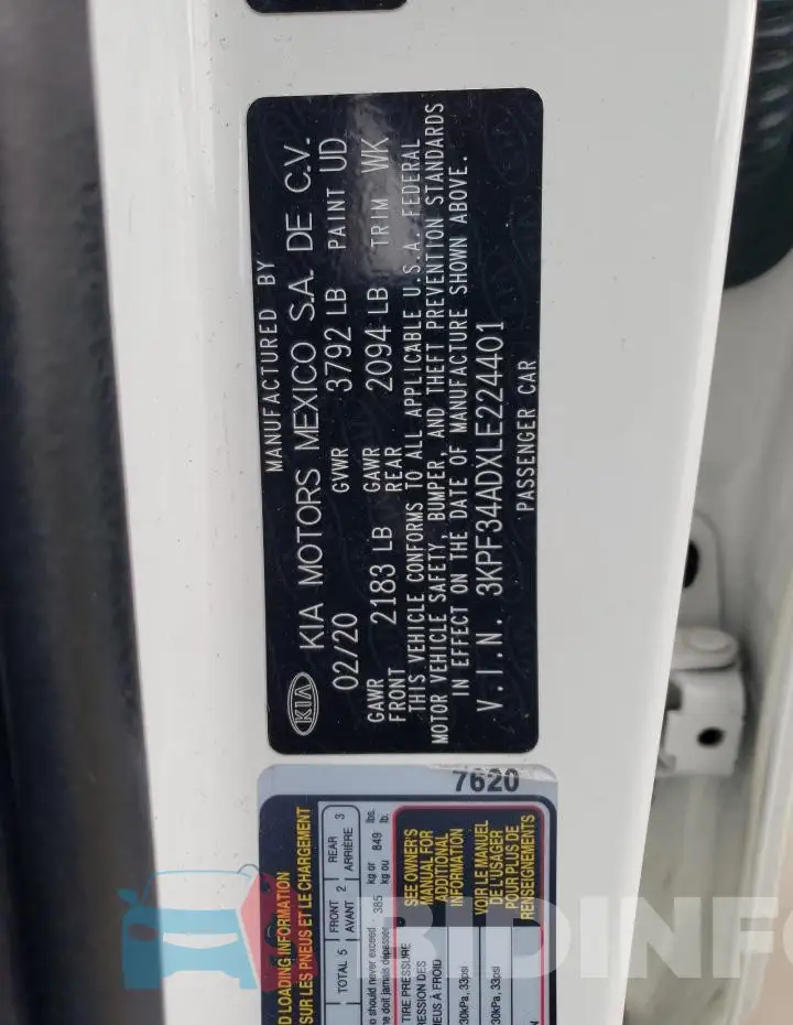 3KPF34ADXLE224401 Photo# 12