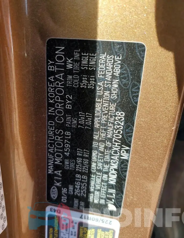 KNDPM3ACXH7053238 Photo# 12