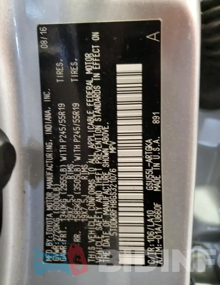 5TDDKRFH8GS321076 Photo# 13
