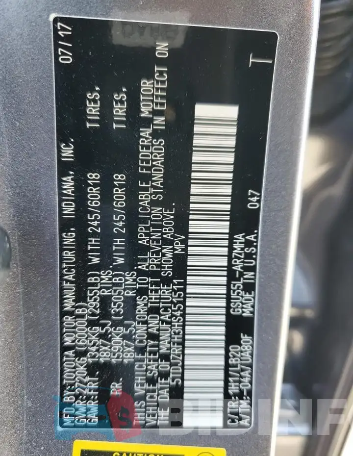 5TDJZRFH3HS451511 Photo# 13