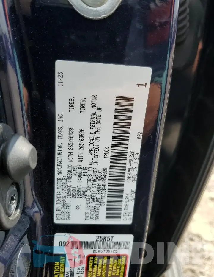 5TFMC5DBXRX054928 Photo# 12