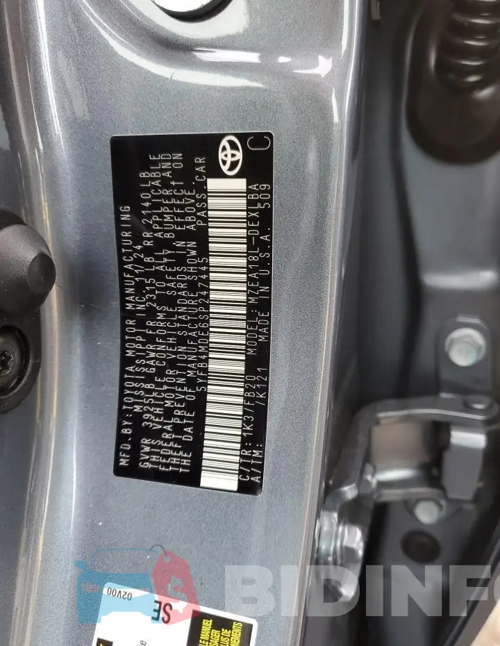 5YFB4MDE6SP247445 Photo# 12