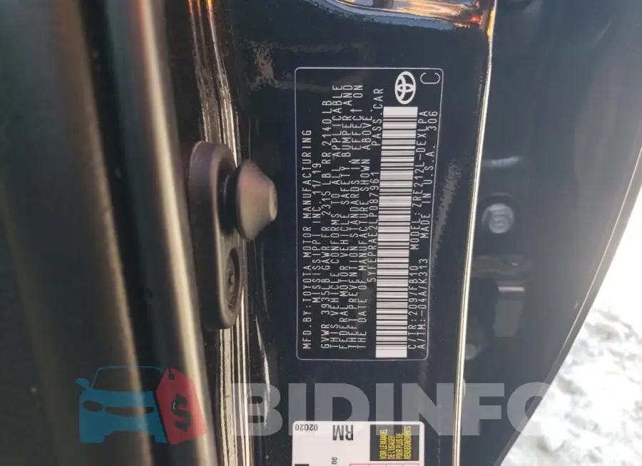 5YFEPRAE2LP087961 Photo# 12