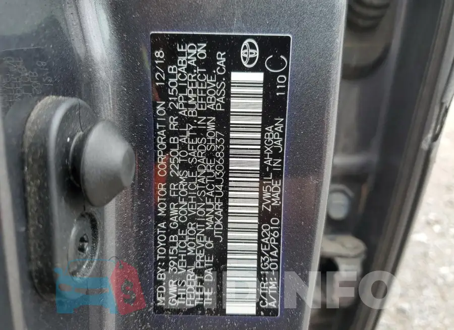 JTDKARFU4J3068337 Photo# 12