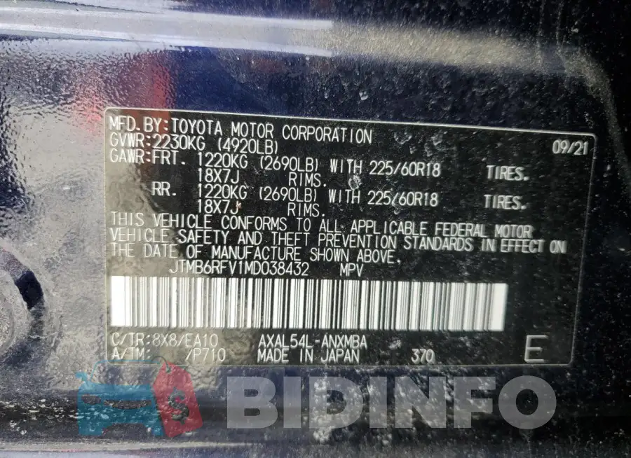 JTMB6RFV1MD038432 Photo# 13