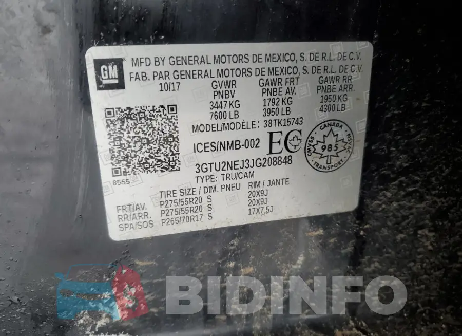 3GTU2NEJ3JG208848 Photo# 12