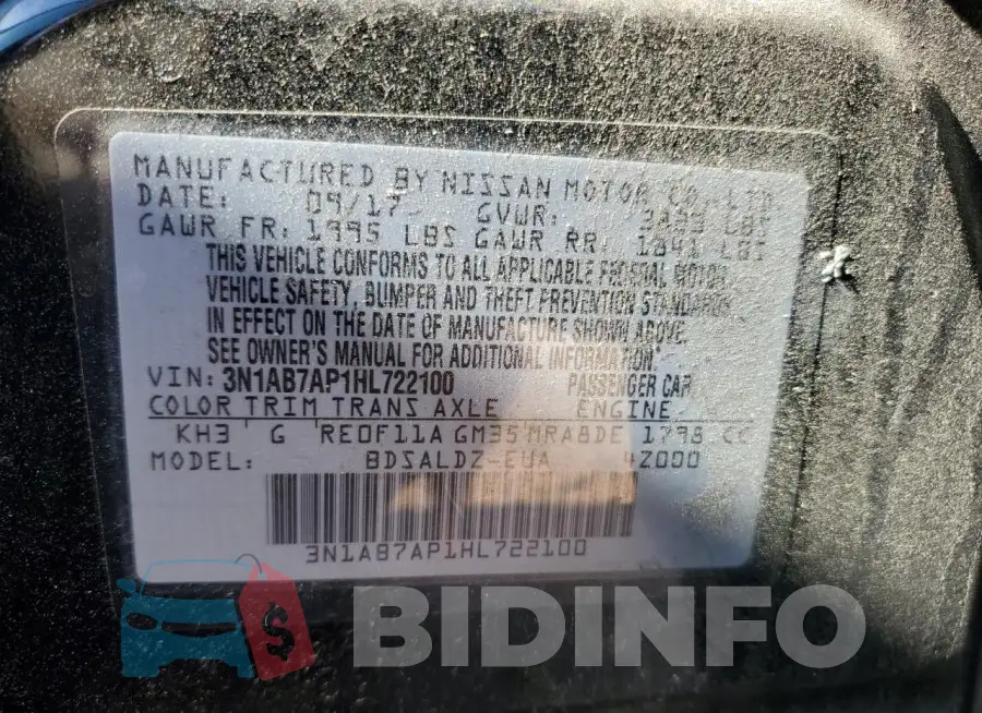 3N1AB7AP1HL722100 Photo# 12