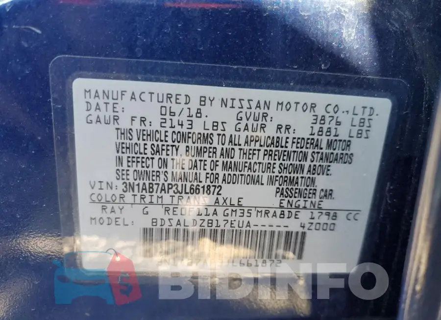 3N1AB7AP3JL661872 Photo# 12