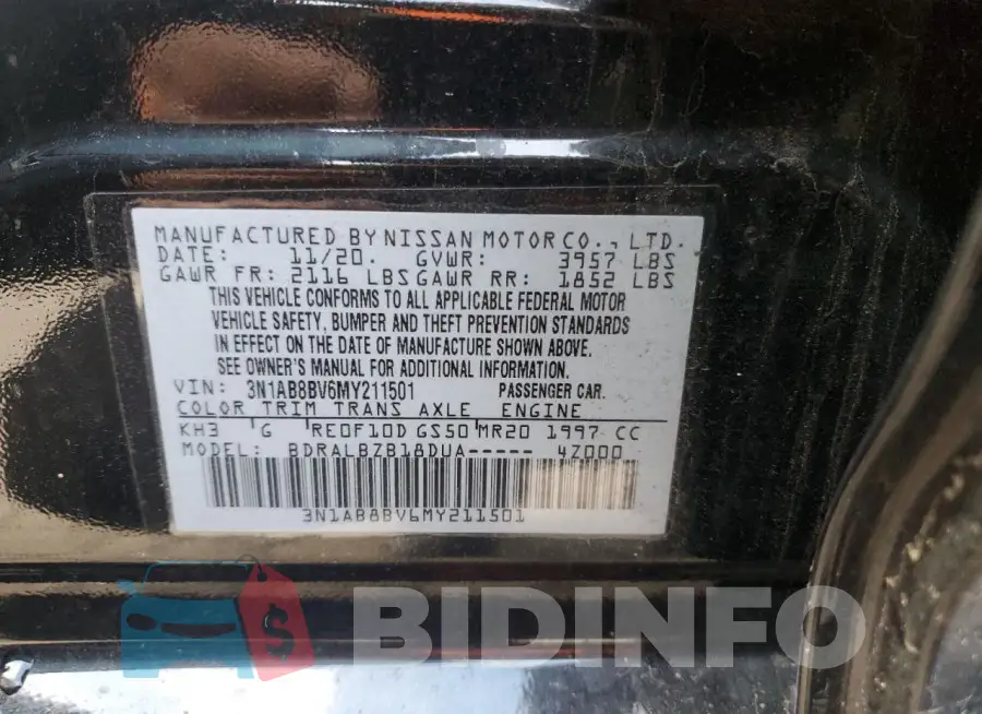 3N1AB8BV6MY211501 Photo# 12
