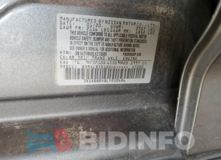 3N1AB8BV8LY210686 Photo# 12