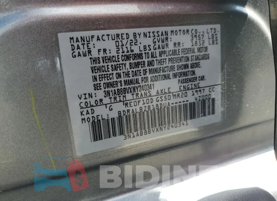 3N1AB8BVXNY240341 Photo# 12