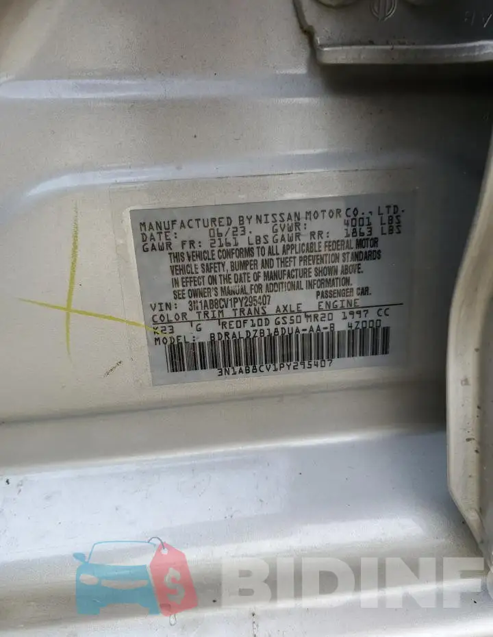 3N1AB8CV1PY295407 Photo# 12