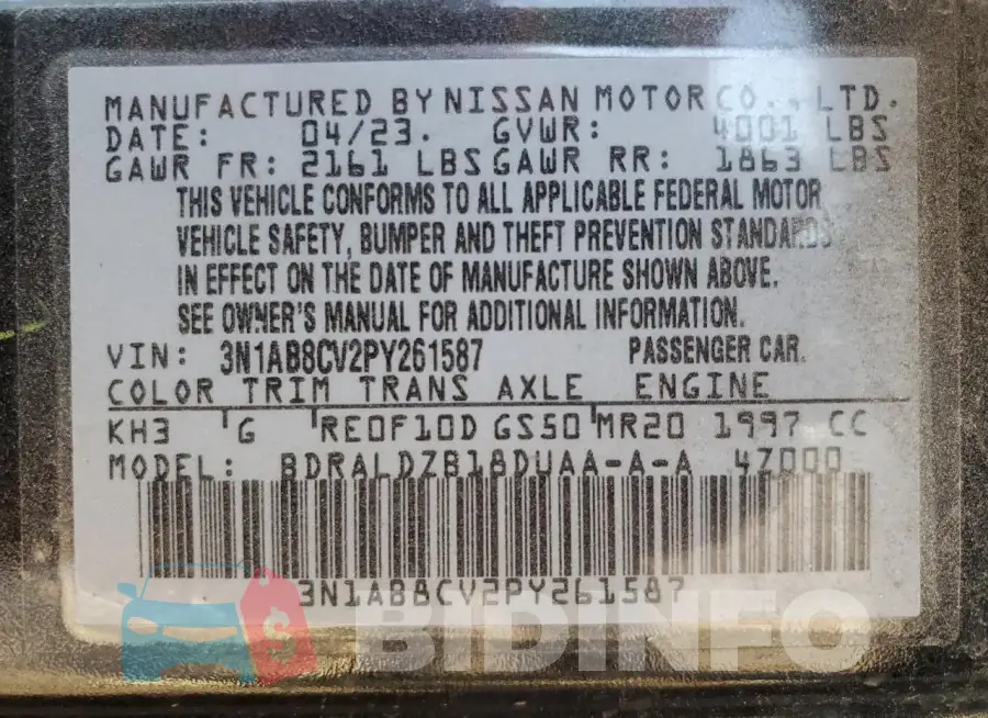 3N1AB8CV2PY261587 Photo# 13