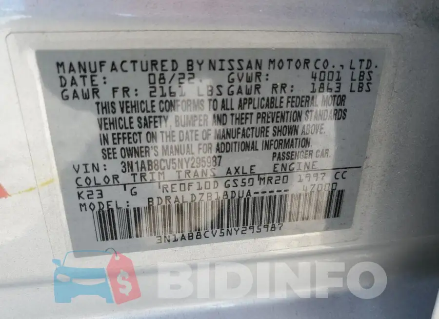 3N1AB8CV5NY295987 Photo# 12