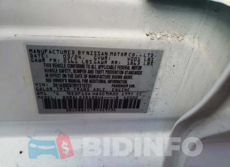 3N1AB8CV7RY319731 Photo# 12