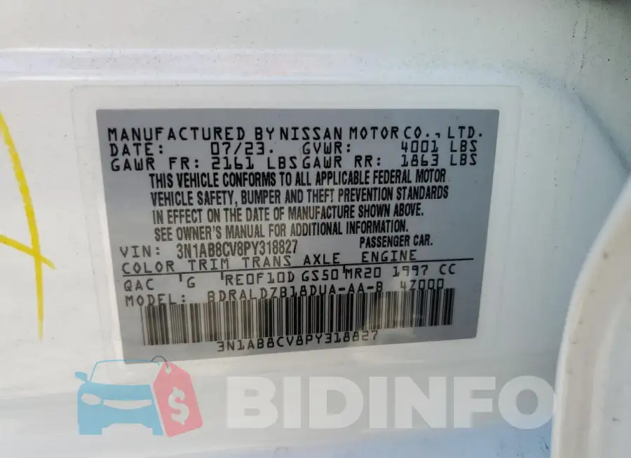 3N1AB8CV8PY318827 Photo# 13
