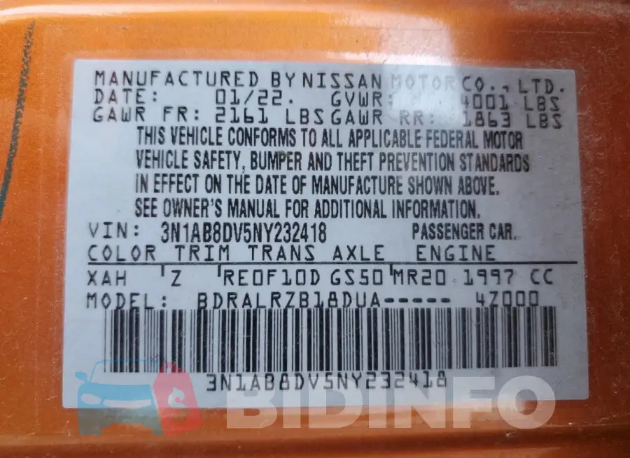 3N1AB8DV5NY232418 Photo# 12