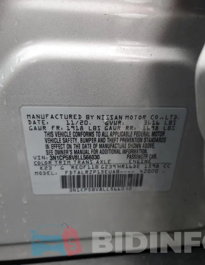 3N1CP5BV8LL566030 Photo# 14