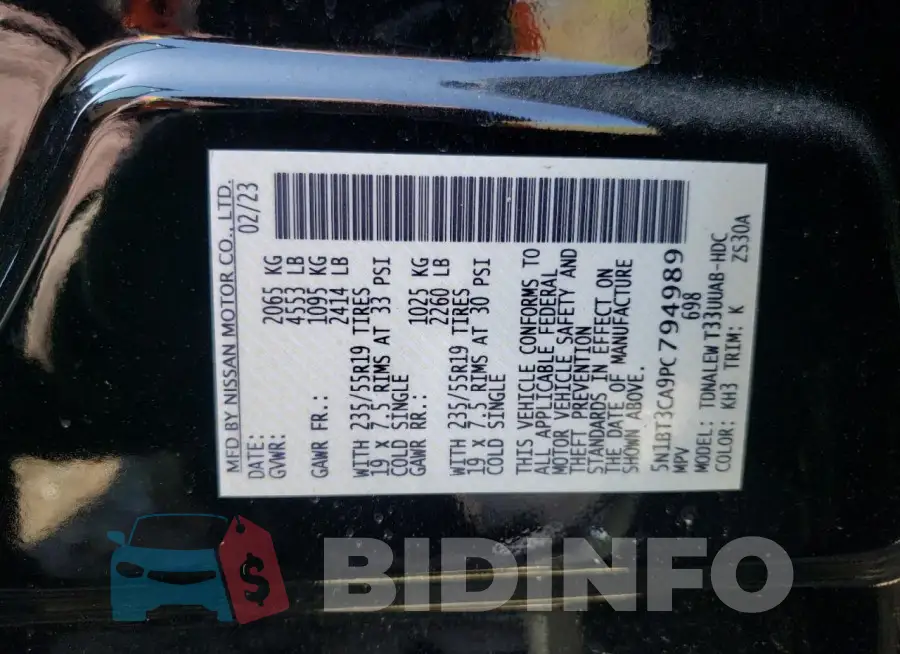 5N1BT3CA9PC794989 Photo# 14