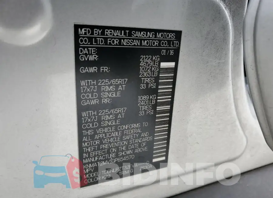 KNMAT2MV1GP654570 Photo# 13