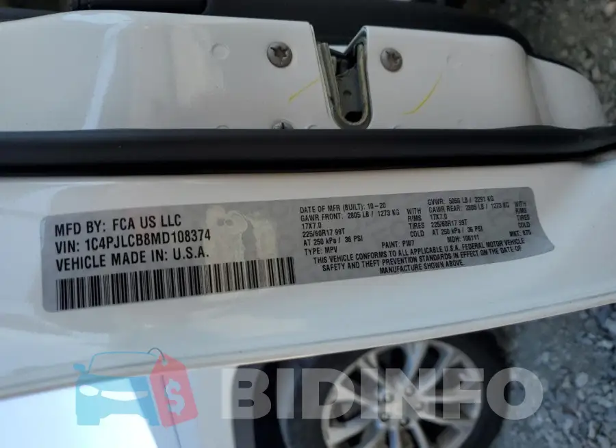 1C4PJLCB8MD108374 Photo# 13