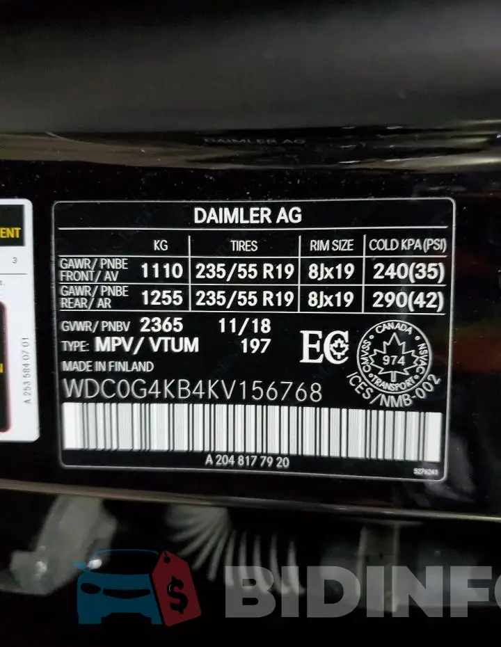 WDC0G4KB4KV156768 Photo# 13