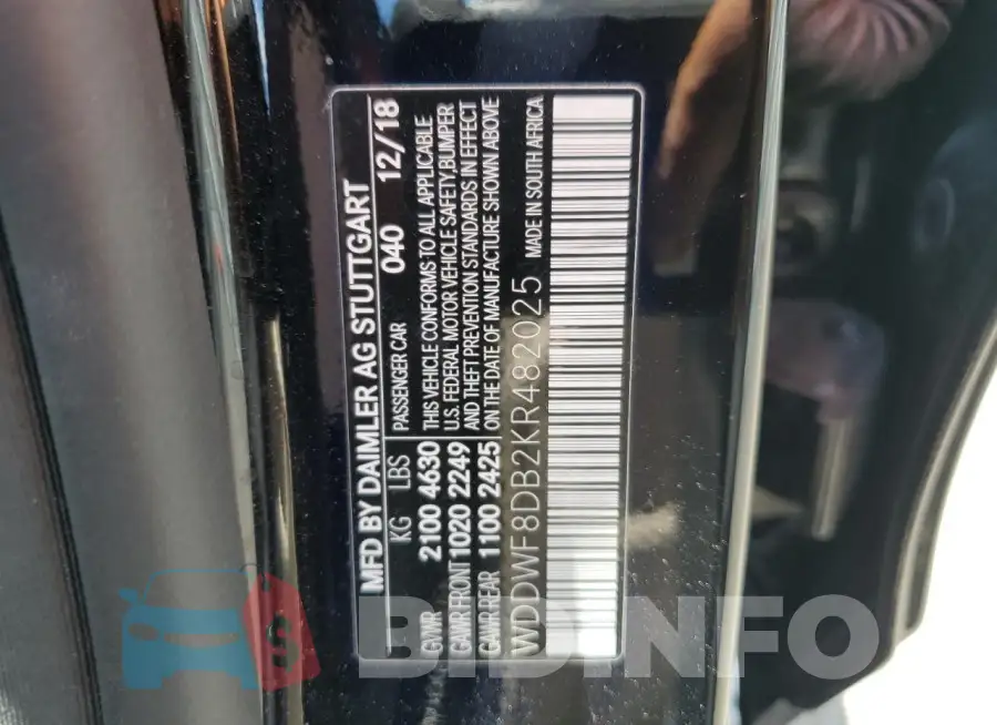 WDDWF8DB2KR482025 Photo# 12