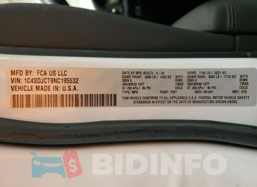 1C4SDJCT9NC195532 Photo# 14