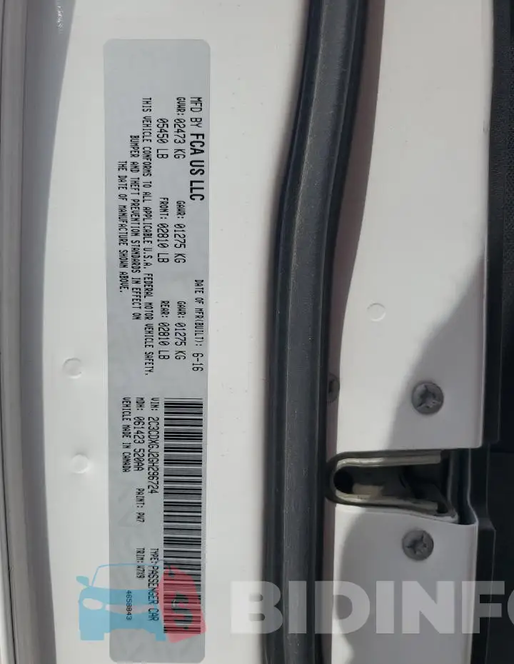 2C3CDXGJ2GH296724 Photo# 12