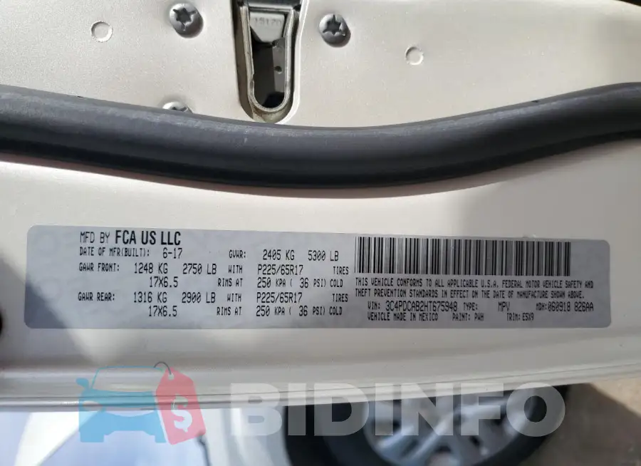 3C4PDCAB2HT675948 Photo# 13