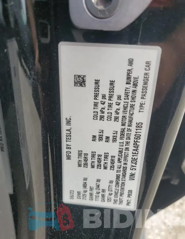 5YJ3E1EA4PF601185 Photo# 13