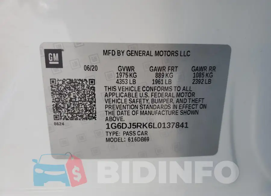 1G6DJ5RK6L0137841 Photo# 12