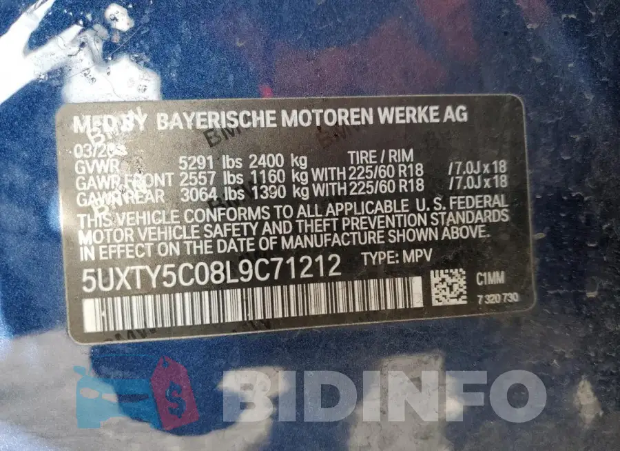 5UXTY5C08L9C71212 Photo# 13