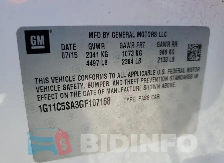 1G11C5SA3GF107168 Photo# 12