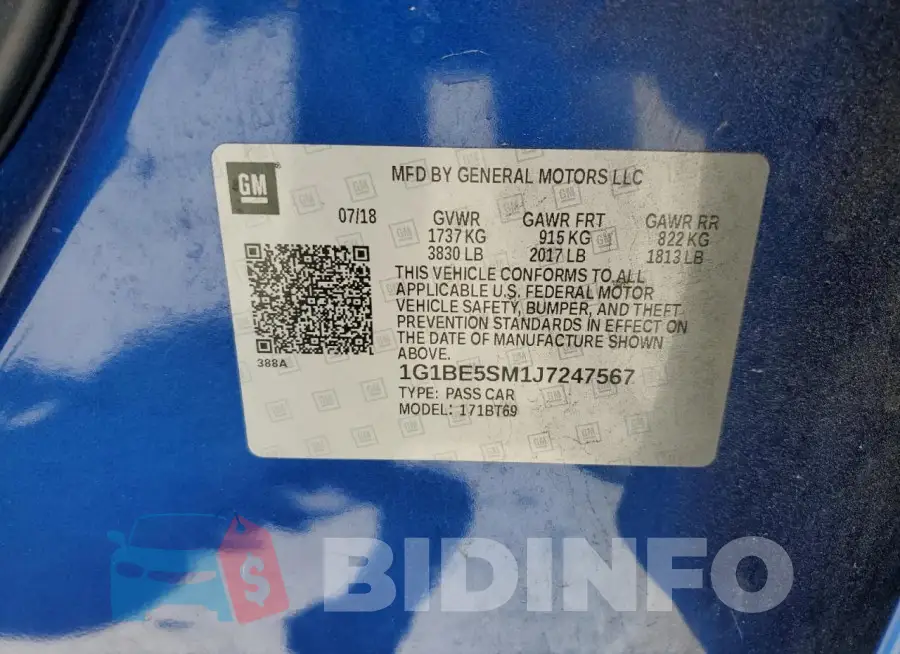1G1BE5SM1J7247567 Photo# 12