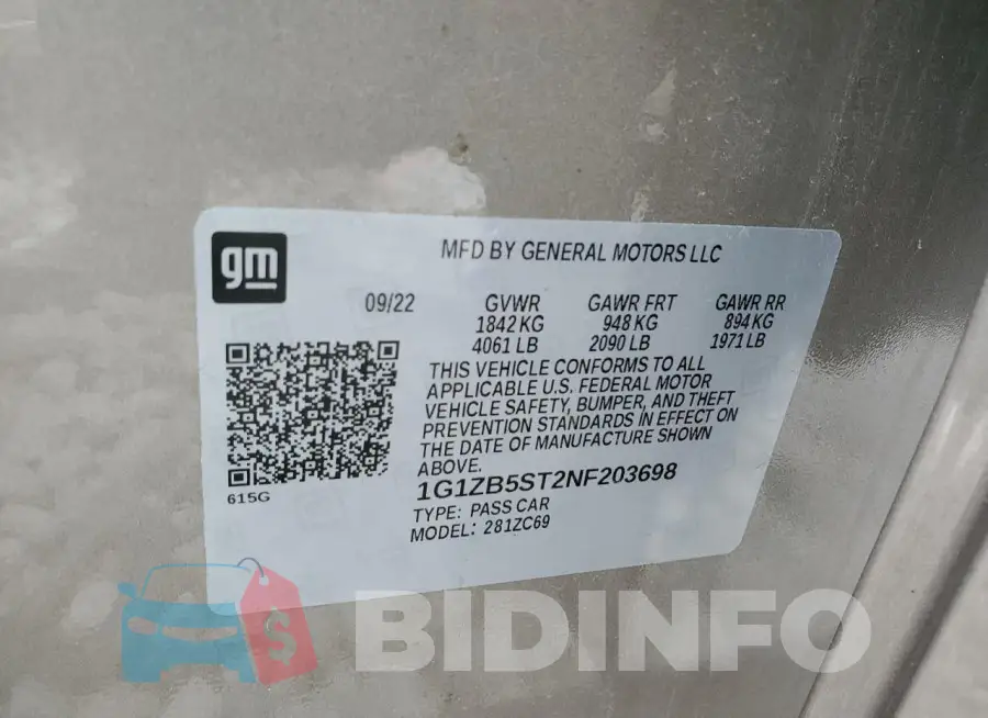 1G1ZB5ST2NF203698 Photo# 12
