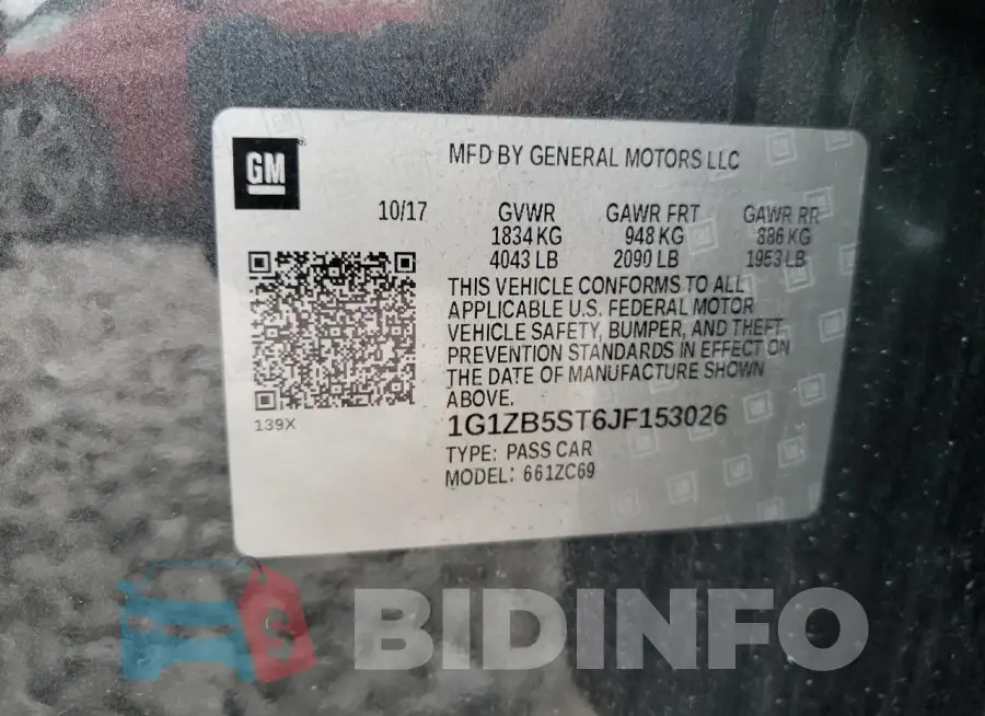 1G1ZB5ST6JF153026 Photo# 12