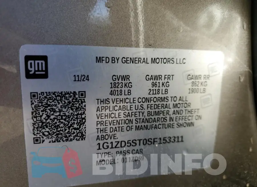 1G1ZD5ST0SF153311 Photo# 12