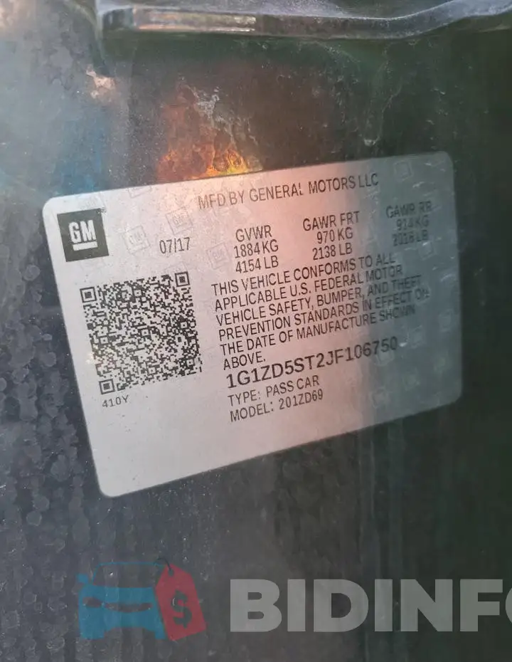 1G1ZD5ST2JF106750 Photo# 12